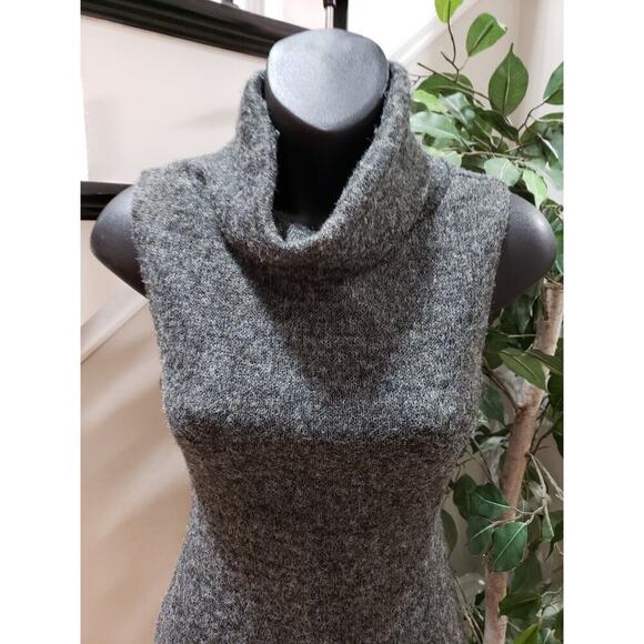 Ruby Rox Women Gray Solid Acrylic Mock Neck Sleeveless Knee Length Dress Size XS - Picture 11 of 12
